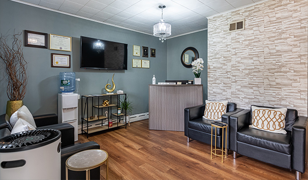 Reception area in Ramsey dental office