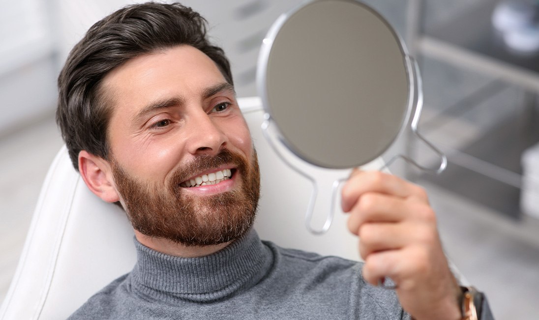 Man after failed dental implant in Ramsey